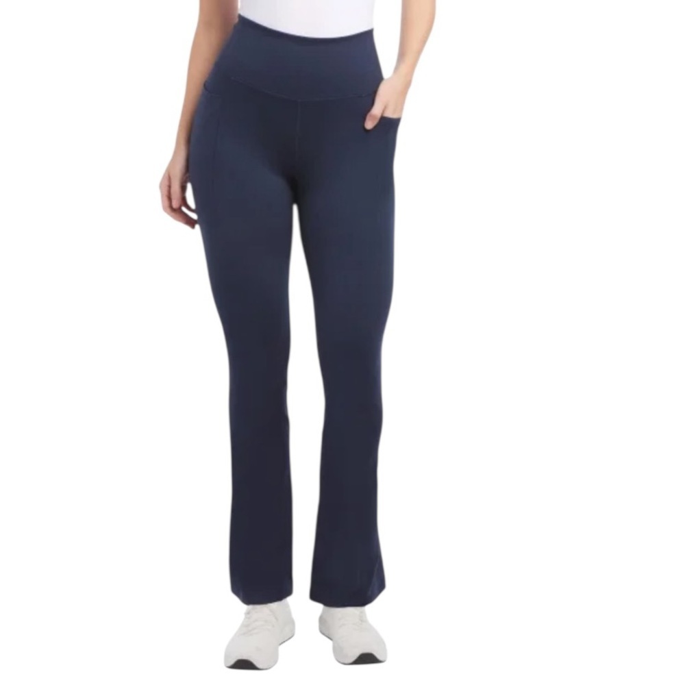 Jockey Studio Flare Pant S Neo Navy High Rise Athleisure Sporty Clean Girl NWT
